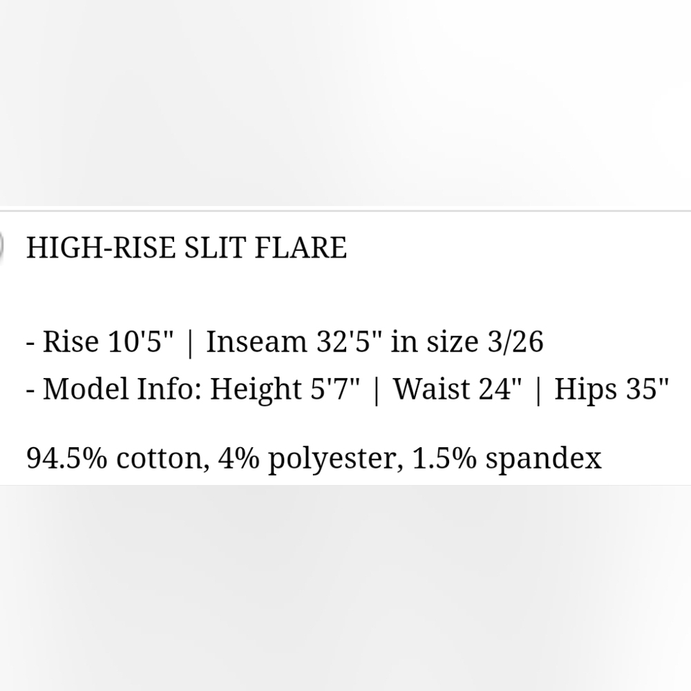 ⭐⭐ Risen Jeans retro flare light wash split hem fray hem denim jeans - Picture 5 of 6
